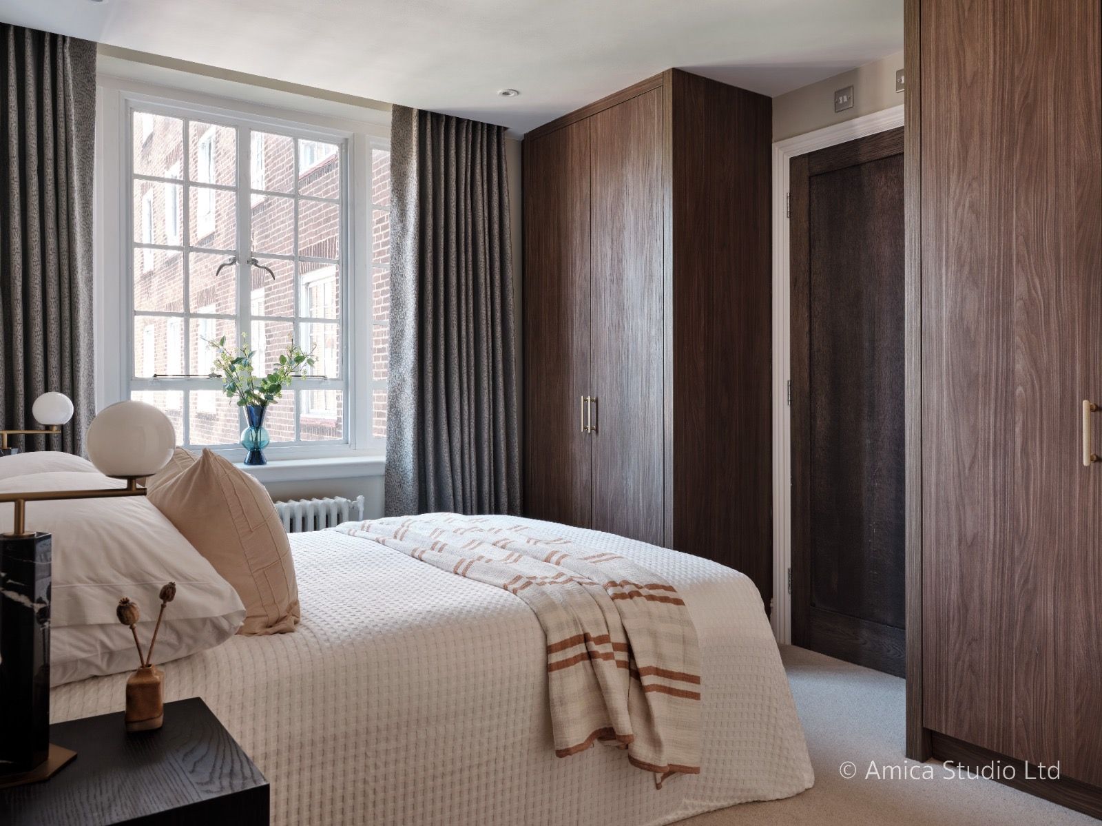 Principal bedroom with fitted wardrobes